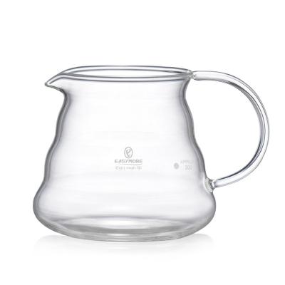 China Sustainable Hot Selling Cloud Coffee Slice Pot Kitchen Accessories High Temperature Resistance Glass Pot for sale