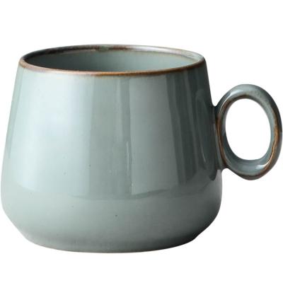 China Viable Special Hot Selling Retro Japanese Style Ceramic Coffee Mug With Handle for sale