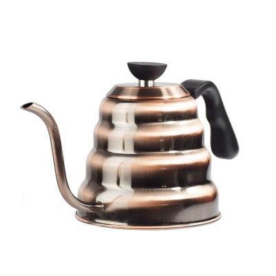 China New Arrival Large Capacity Antique Brass Kitchen Accessories Coffee Cloud Pot 304 Stainless Steel Coffee Kettle Handmade Gooseneck for sale