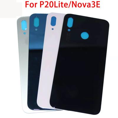 China 10pcs Glass For Huawei nova 3e P20 Lite Back Cover Battery Door Housing Panel Replacement Glass Battery Cover for sale