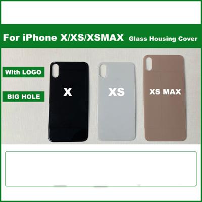 China 10pcs Battery Cover Glass Replacement With Back Sticker For iPhone X XS XS Max Back Door Chassis Frame Back Case Glass for sale