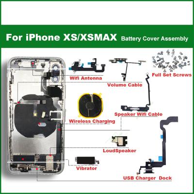 China Glass For iPhone XS xsmax Battery Middle Key Assembly Side Card Tray Back Cover Soft Pipelines Installati for sale