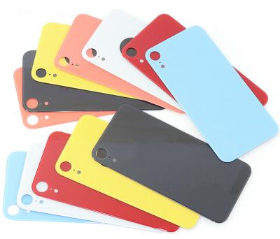 China 10pcs Battery Cover Glass Replacement With Back Sticker For iPhone XR Back Door Case Cover Back Case Glass for sale