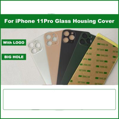 China 10 Pack Battery Back Glass Cover Big Wide Camera Hole Replacement For iPhone 11 pro 11 PRO Max Back Case Door for sale