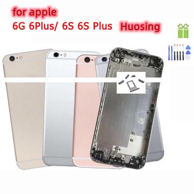 China Glass For iPhone 6 6G 6S plus 6Plus Battery Back Cover Middle View SIM Tray Side Key Parts Back Shell Chassis Assembly for sale