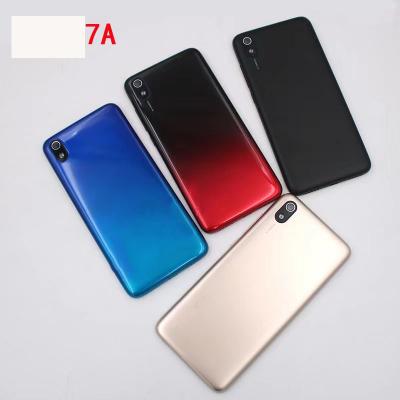 China 10 PCS Glass Back Cover For Xiaomi Redmi 7A Redmi7A With Camera Lens Battery Case With Logo for sale