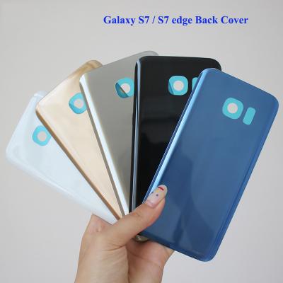 China 10pcs Glass For Samsung Galaxy S7 Edge G935 S7 G930 Battery Back Cover Glass Door Replacement Parts Adhesive Sticker for sale