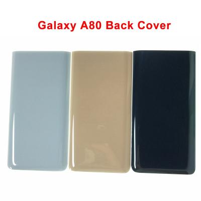 China 10 Pieces Glass For Original Samsung Galaxy A80 A90 Battery Cover Glass Replacement Back Cover Protective Case for sale