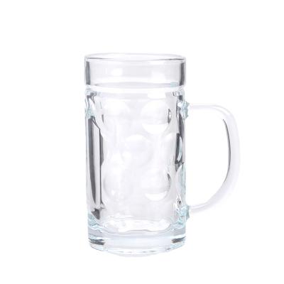 Cina 500ml Classic Glass Beer Mug Con Maniglia Personalizzata Accettabile in vendita