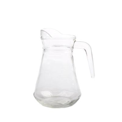 China 1 Liter Glas-Wasserkrug individuell angepasst Glas-Wasser-Karaffe durchsichtig zu verkaufen