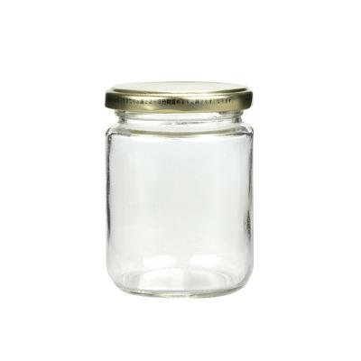 China Glass Clear Mason Jar Lids 230ML Sauces Mason Storage Jars Vintage Style for sale