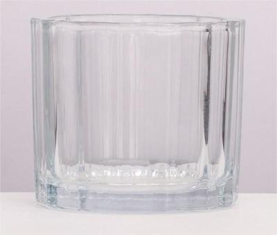 China 270ml Glass Votive Candle Holders Transparent Round Votive Candle Holders for sale