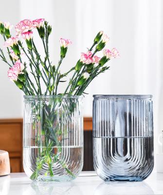 Κίνα H18cm Modern Glass Vase Decor Flower Holder Centerpieces for Living Room Kitchen Office προς πώληση