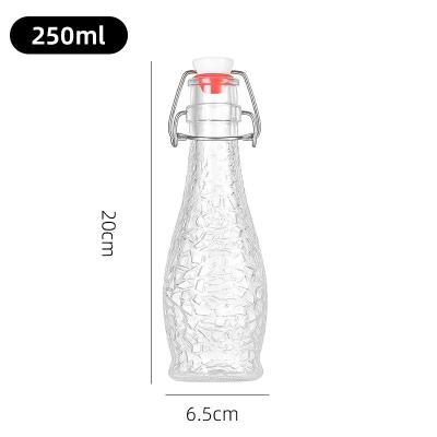 China 250ML Clear mini glass milk bottles Leak Proof Reusable Dishwasher Safe for Fresh Milk Storage for sale