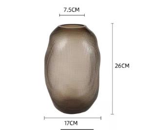 Китай H26cm Современная стеклянная ваза Домашнее украшение Прозрачный элегантный цветочный дисплей продается