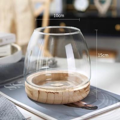 Cina H15cm Fish Bowl Elegant Glass Vase Decor For Modern Home And Office in vendita