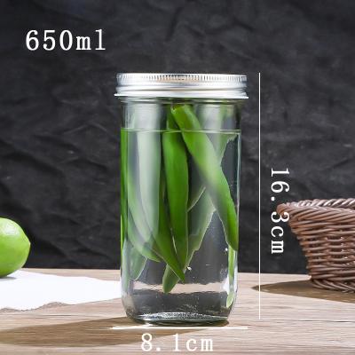 China Crystal Glass Empty Storage Tank Seal Jars With Airtight Lid Glass Jar With Lid For Brewing Fermentation for sale