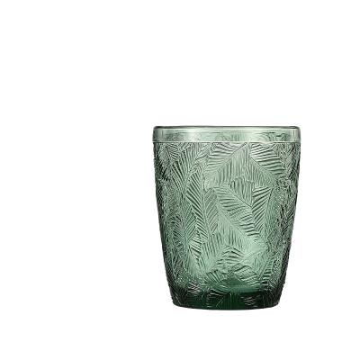 China Hoshine Joy 300 Ml Green Colored Glass Daily Use Drinking Cups for sale