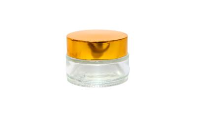 China 15ML Transparent Glass Cosmetic Jars with Screw Caps for Cosmetic Packaging for sale