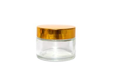 China 30ML Clear Glass Cream Jars with Screw Caps Makeup Containers for sale