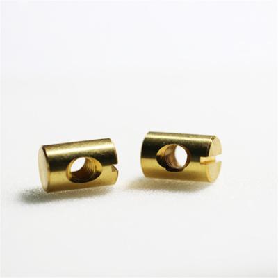 China Heavy Industry High Precision Brass Barrel Nuts M5 M6 M8 M10 M12 With Hole for sale