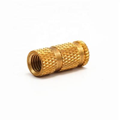 China Brass Insert Knurled Nut Plastic Insert Nut 1/4-20 unc Insert High Torque And Tensile Performance for sale