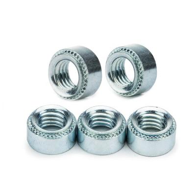 China High Quality Blue Ambient Mobile Phone Zinc Carbon Steel Rivet Nut Pressure Riveting Tray Nut Rivet Nuts for sale