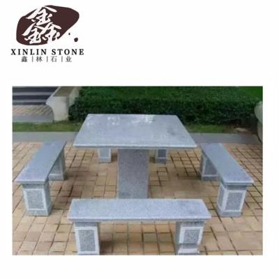 China Modern garden stone tables and chairs statue stone carving stone figure G602 G603 G654 white black gray granite for sale