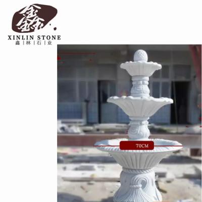 China Modern Outdoor Garden Carving Water Fountain 3 Layer Beige Marble White Black Gray Granite Stone Fountain G602 G603 G654 for sale