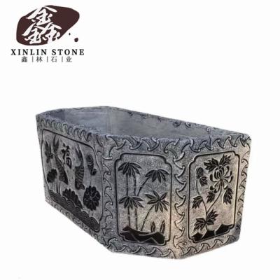 China Modern Carving Granite Aquarium Stone Statue Stone Carving Stone Figure G602 G603 G654 White Black Gray Granite for sale