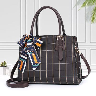 China Hot Sale Fashion Luxury Plaid Handbag Lady Shoulder Tote Bag Women 2022 Fashionable Best Quality Fashion Handbags for sale