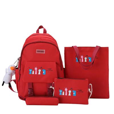 China Portable Printed Cute School Bag Set For Female Student Cheap Stylish Backpack for sale