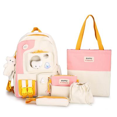 China Portable Cute School Bag Set For Girls Wholesale School Backpacks For Teenager Students for sale