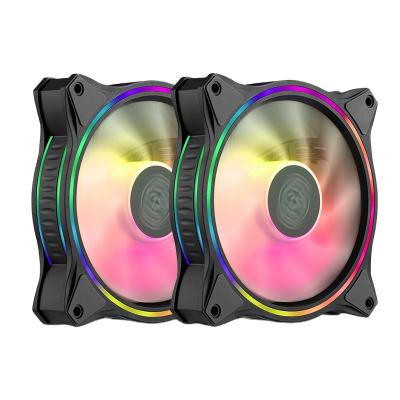 China Computer Case ARGB Fan Shenguang Solar Eclipse Halo 12cm Synchronous Computer Case Cooling for sale