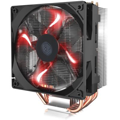 China t400i LED CPU Computer Heatsink 4 Heat Pipe Lamp Fan Four Desk Heat Pipe Fan for sale