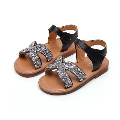 China sh10379a rubber 2022 summer kids sandals for girl simple style Open-toed girls sandals size 23-3 for sale