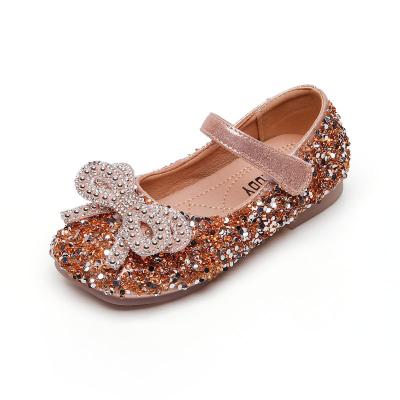 China 2022 Summer New Sh12578a Girls Rubber Princess Shoes Bling Bowknot Toe Decoration Sandals Wholesale for sale