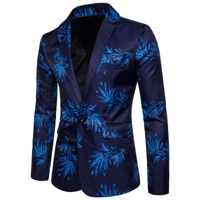 China Wholesale cotton blend flower printed jacket men suit jacket drop shipping sh10687a 2022 for sale