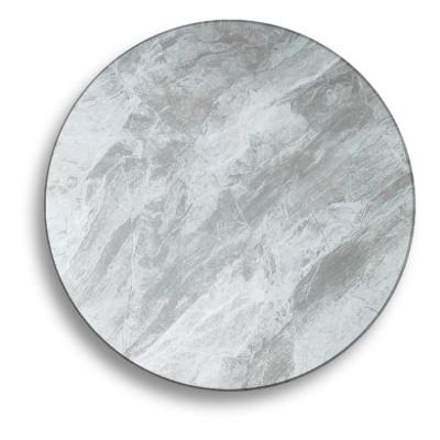 China Modern Ash Gray Porcelain Marble Square /Round Restaurant Cafe Dining Table Top for sale