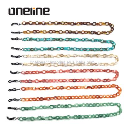 China Hot Selling Customized Acrylic Glasses Skid Resistance Chain And Necklace Chain Reading Glass Chain for sale