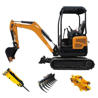 China Hotels 2000 kg digging machine mini excavator for sale