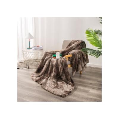 China High Quality Wholesale Custom Made Breathable Sherpa Blanket Fluffy Blanket Throw Brown for sale