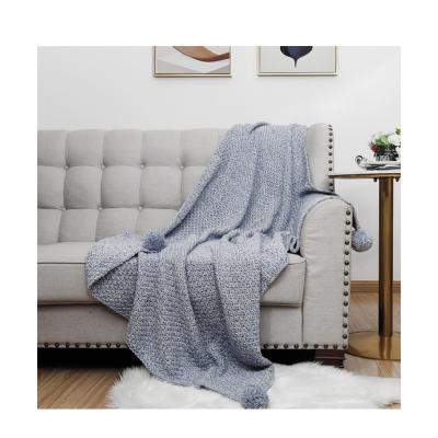 China Factory Direct High Quality Breathable Polyester Acrylic Blanket kiniited blanket for sale