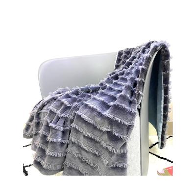 China High Quality Breathable Merchant Printed Flannel Lattice Style Flannel Blanket Throw Blanket for sale