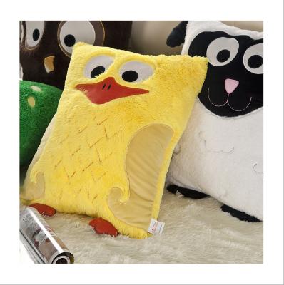 China Sustainable Hot Selling Home Decoration Supporting Block 3D Plush Animal Character Kids Fun Pillow for sale