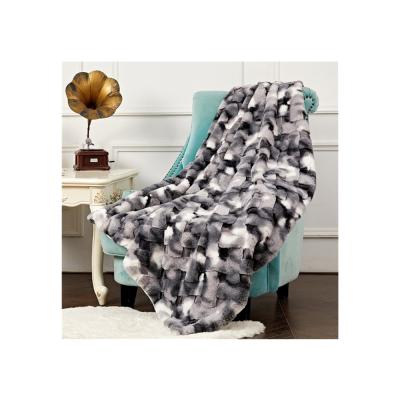 China Quality Ruched Rabbit Fur Blanket Hot Selling Breathable Hot Selling Quality for sale