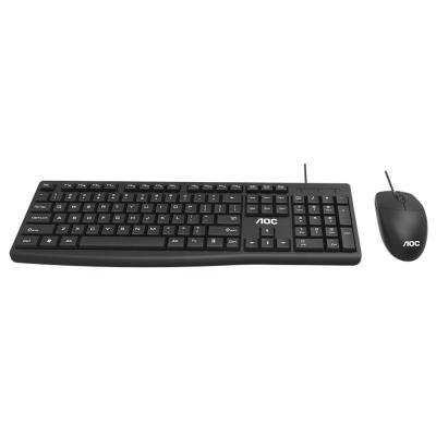 China KM151 Aoc Waterproof Computer Desktop Home PC U+U Wired Responsive Combo Mouse and Keyboard Set Keyboard and Mouse for sale