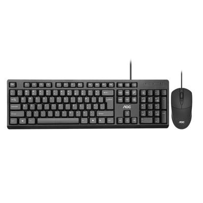 China KM160 Aoc Waterproof Computer Desktop Home PC U+U Wired Sensitive Combo Mouse and Keyboard Set Keyboard and Mouse Good Quality for sale