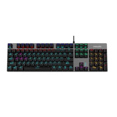 China Original Multimedia Keys 8404 Phillips Keyboard Light Up 104Keys Colorful LED Backlit Wired Computer Gaming Mechanical Keyboard Competitive Gaming for sale