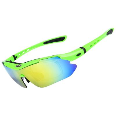 China Polarized Anti-UV Recycling Running Sunglasses Sports New Sports Sunglasses With 5 Exchangeable Lenses for sale